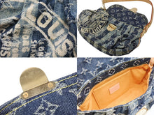 画像をギャラリービューアに読み込む, LOUIS VUITTON ルイヴィトン ミニプリーティ レイエ ショルダーバッグ M95333 モノグラムデニム ブルー 美品 中古 4b008373