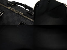 画像をギャラリービューアに読み込む, 極美品 LOUIS VUITTON ルイヴィトン ボストン キーポルバンドリエール45 ダミエグラフィット N41418 ブラック シルバー金具 4b008380