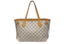Load image into Gallery viewer, LOUIS VUITTON ルイ ヴィトン トートバッグ ネヴァーフルPM N51110 ダミエ アズール キャンバス ホワイト 美品 中古 4b008383