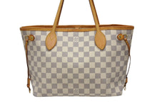 Load image into Gallery viewer, LOUIS VUITTON ルイ ヴィトン トートバッグ ネヴァーフルPM N51110 ダミエ アズール キャンバス ホワイト 美品 中古 4b008383
