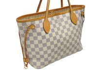 Load image into Gallery viewer, LOUIS VUITTON ルイ ヴィトン トートバッグ ネヴァーフルPM N51110 ダミエ アズール キャンバス ホワイト 美品 中古 4b008383