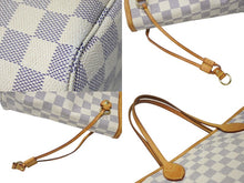 Load image into Gallery viewer, LOUIS VUITTON ルイ ヴィトン トートバッグ ネヴァーフルPM N51110 ダミエ アズール キャンバス ホワイト 美品 中古 4b008383