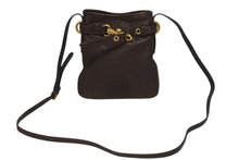 画像をギャラリービューアに読み込む, 極美品 MIUMIU ミュウミュウ ナッパレザー ポーチ ショルダーバッグ ブラウン レザー 5NR461 ゴールド金具 中古 4b008384