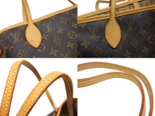 画像をギャラリービューアに読み込む, LOUIS VUITTON ルイヴィトン トートバッグ モノグラム M40156 ネヴァーフルMM 廃盤 ブラウン PVCコーティングキャンバス 美品 中古 4b008385