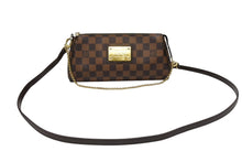 画像をギャラリービューアに読み込む, LOUIS VUITTON ルイヴィトン ダミエ エベヌ エヴァ ショルダーバッグ N55213 ブラウン ロゴ 斜め掛け 鞄 美品 中古 4b008389