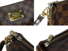 画像をギャラリービューアに読み込む, LOUIS VUITTON ルイヴィトン ダミエ エベヌ エヴァ ショルダーバッグ N55213 ブラウン ロゴ 斜め掛け 鞄 美品 中古 4b008389