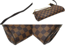 画像をギャラリービューアに読み込む, LOUIS VUITTON ルイヴィトン ダミエ エベヌ エヴァ ショルダーバッグ N55213 ブラウン ロゴ 斜め掛け 鞄 美品 中古 4b008389