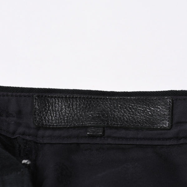 Very good condition CHROME HEARTS Cemetery Cross Patch Flare Knee Denim Pants Size 34 Haraco Black Plaid Used 4a000113