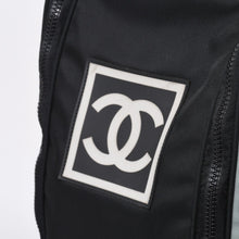 画像をギャラリービューアに読み込む, CHANEL シャネル スポーツライン ゴルフバッグ 8番台 グリーン ブラック シルバー金具 ナイロン 美品 中古 4b008395