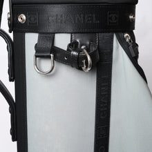 画像をギャラリービューアに読み込む, CHANEL シャネル スポーツライン ゴルフバッグ 8番台 グリーン ブラック シルバー金具 ナイロン 美品 中古 4b008395