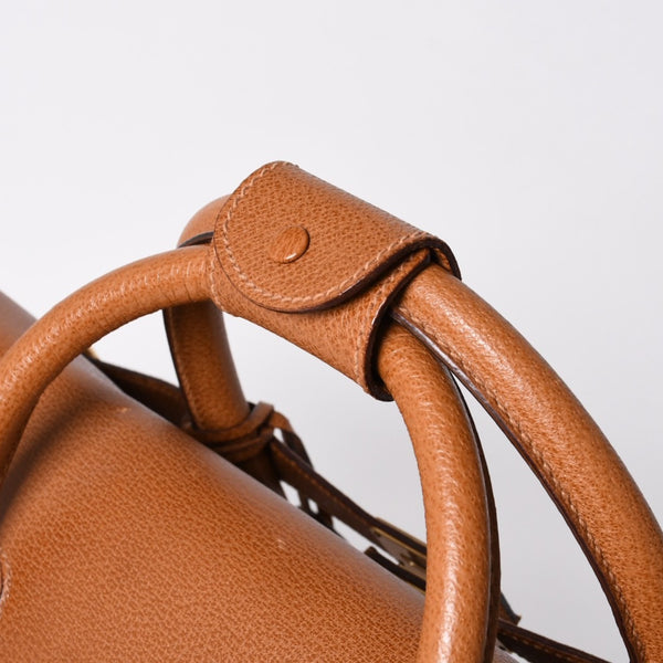 GUCCI グッチ ボストンバッグ ハンドバッグ 01258331210 イタリア製 レザー ブラウン ゴールド金具 美品 中古 4b014140
