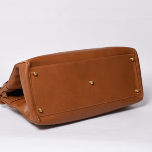 GUCCI グッチ ボストンバッグ ハンドバッグ 01258331210 イタリア製 レザー ブラウン ゴールド金具 美品 中古 4b014140