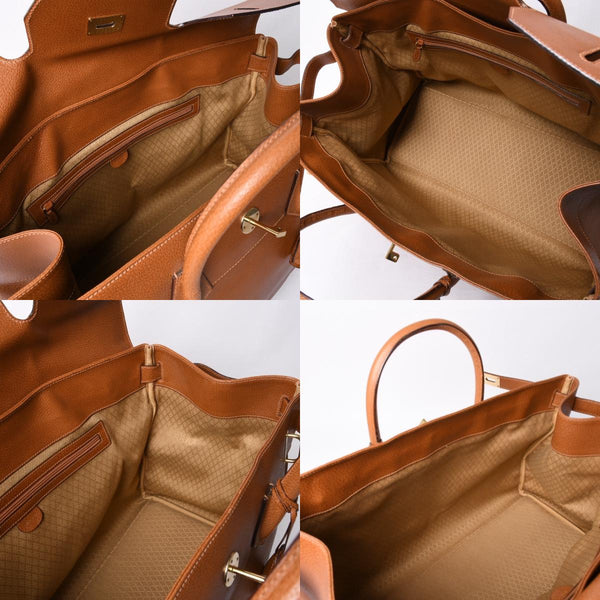 GUCCI グッチ ボストンバッグ ハンドバッグ 01258331210 イタリア製 レザー ブラウン ゴールド金具 美品 中古 4b014140