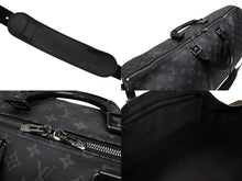 画像をギャラリービューアに読み込む, LOUIS VUITTON ルイヴィトン ボストン キーポルバンドリエール45 ダミエグラフィット M40605 ブラック シルバー金具 美品 中古 4b008396