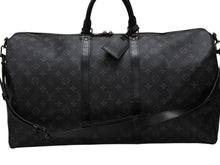 画像をギャラリービューアに読み込む, LOUIS VUITTON ルイヴィトン ボストン キーポルバンドリエール45 ダミエグラフィット M40605 ブラック シルバー金具 美品 中古 4b008396