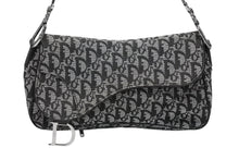 画像をギャラリービューアに読み込む, Christian Dior クリスチャンディオール トロッター サドル ワンショルダーバッグ 01-RU-0035 ブラック ガリアーノ期 美品 中古 4b008397