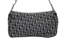 画像をギャラリービューアに読み込む, Christian Dior クリスチャンディオール トロッター サドル ワンショルダーバッグ 01-RU-0035 ブラック ガリアーノ期 美品 中古 4b008397