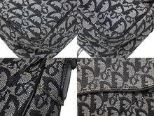 画像をギャラリービューアに読み込む, Christian Dior クリスチャンディオール トロッター サドル ワンショルダーバッグ 01-RU-0035 ブラック ガリアーノ期 美品 中古 4b008397