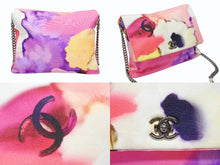 画像をギャラリービューアに読み込む, 極美品 CHANEL シャネル チェーンショルダーバッグ フラワーパワー ココマーク 21番台 キャンバス マルチカラー 中古 4b008400