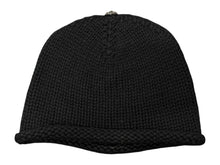 画像をギャラリービューアに読み込む, 極美品 CHROME HEARTS クロムハーツ クロスパッチ ニットキャップ ビーニー カシミヤ レザー シルバー925 ブラック 中古 4b008404