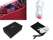 画像をギャラリービューアに読み込む, CHANEL シャネル チェーンショルダー トップハンドル ミニバッグ AP3708 ラムスキン ピンク シルバー金具 美品 中古 4b008406