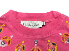 画像をギャラリービューアに読み込む, Christian Dior クリスチャンディオール ガリアーノ期 KIDS 半袖Ｔシャツ A1S4TEE1 ピンク イエロー スタッズ コットン ポリウレタン 良品 中古 4b008439