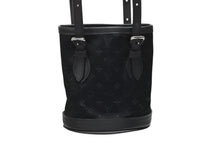 画像をギャラリービューアに読み込む, 極美品 LOUIS VUITTON ルイヴィトン モノグラムサテン リトルバケット ハンドバッグ M92144 レザー ブラック シルバー金具 中古 4b008446