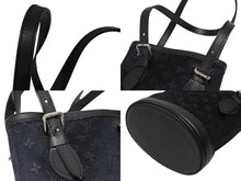 画像をギャラリービューアに読み込む, 極美品 LOUIS VUITTON ルイヴィトン モノグラムサテン リトルバケット ハンドバッグ M92144 レザー ブラック シルバー金具 中古 4b008446