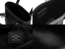 画像をギャラリービューアに読み込む, 極美品 LOUIS VUITTON ルイヴィトン モノグラムサテン リトルバケット ハンドバッグ M92144 レザー ブラック シルバー金具 中古 4b008446