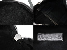 画像をギャラリービューアに読み込む, CHROME HEARTS クロムハーツ DUFFLE TINY タイニー ダッフルバッグ ダガージップ ブラック レザー シルバー925 美品 中古 4b008447