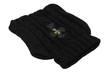 画像をギャラリービューアに読み込む, 極美品 CHROME HEARTS クロムハーツ スモールCHクロス装飾 湯たんぽカバー CHクロスパッチ カシミヤ ブラック シルバー925 中古 4b008449
