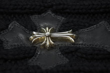 画像をギャラリービューアに読み込む, 極美品 CHROME HEARTS クロムハーツ スモールCHクロス装飾 湯たんぽカバー CHクロスパッチ カシミヤ ブラック シルバー925 中古 4b008449