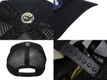 画像をギャラリービューアに読み込む, CHROME HEARTS クロムハーツ リップ&amp;タン トラッカーキャップ ローリングストーンズ ロンドン限定 ブラック ブルー 美品 中古 4b008450