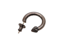 画像をギャラリービューアに読み込む, CHROME HEARTS クロムハーツ プレーン フープ ピアス 重量約3.1g 1995/.925刻印 シルバ−925 片耳用 美品 中古 4b008467