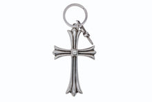 画像をギャラリービューアに読み込む, CHROME HEARTS クロムハーツ ラージクロス キーリング ダガー 重量約54.9g STERLING刻印 スターリングシルバー 美品 中古 4b008470
