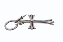 画像をギャラリービューアに読み込む, CHROME HEARTS クロムハーツ ラージクロス キーリング ダガー 重量約54.9g STERLING刻印 スターリングシルバー 美品 中古 4b008470