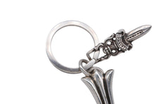 画像をギャラリービューアに読み込む, CHROME HEARTS クロムハーツ ラージクロス キーリング ダガー 重量約54.9g STERLING刻印 スターリングシルバー 美品 中古 4b008470