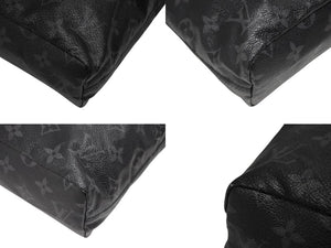 極美品 LOUIS VUITTON ルイヴィトン モノグラムエクリプスフラグメント ナノバッグ ショルダーバッグ M43418 ブラック 中古 4b008477