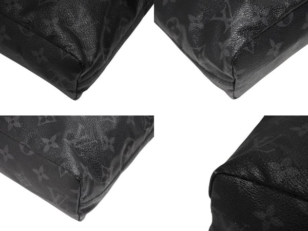 極美品 LOUIS VUITTON ルイヴィトン モノグラムエクリプスフラグメント ナノバッグ ショルダーバッグ M43418 ブラック 中古 4b008477