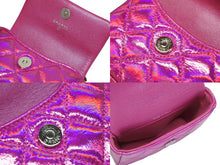 画像をギャラリービューアに読み込む, 極美品 CHANEL シャネル マトラッセ チャーム ポーチ ランダム番台 メタリックピンク ココマーク キルティング フック付き 中古 4b008479