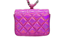 画像をギャラリービューアに読み込む, 極美品 CHANEL シャネル マトラッセ チャーム ポーチ ランダム番台 メタリックピンク ココマーク キルティング フック付き 中古 4b008479