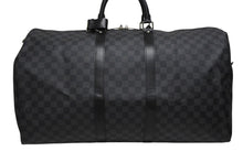 画像をギャラリービューアに読み込む, 極美品 LOUIS VUITTON ルイヴィトン キーポルバンドリエール55 ボストンバッグ N41413 ダミエグラフィット ブラック 中古 4b008485