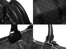 画像をギャラリービューアに読み込む, 極美品 LOUIS VUITTON ルイヴィトン キーポルバンドリエール55 ボストンバッグ N41413 ダミエグラフィット ブラック 中古 4b008485
