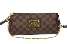 画像をギャラリービューアに読み込む, LOUIS VUITTON ルイヴィトン ダミエ エベヌ エヴァ ショルダーバッグ N55213 ブラウン ロゴ 斜め掛け 鞄 美品 中古 4b008486