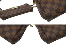 画像をギャラリービューアに読み込む, LOUIS VUITTON ルイヴィトン ダミエ エベヌ エヴァ ショルダーバッグ N55213 ブラウン ロゴ 斜め掛け 鞄 美品 中古 4b008486