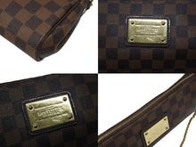 画像をギャラリービューアに読み込む, LOUIS VUITTON ルイヴィトン ダミエ エベヌ エヴァ ショルダーバッグ N55213 ブラウン ロゴ 斜め掛け 鞄 美品 中古 4b008486