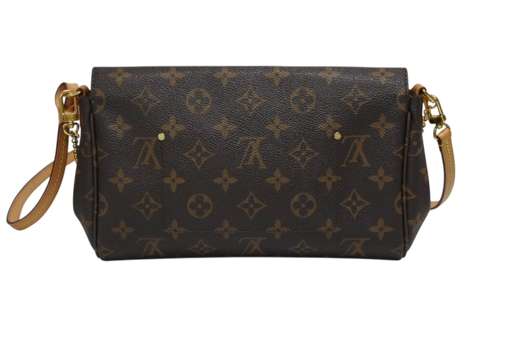 LOUIS VUITTON Monogram Favorite MM Shoulder Bag M40718 Brown Gold Hardware Good Condition Used 4b008487