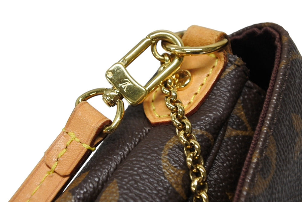 LOUIS VUITTON Monogram Favorite MM Shoulder Bag M40718 Brown Gold Hardware Good Condition Used 4b008487