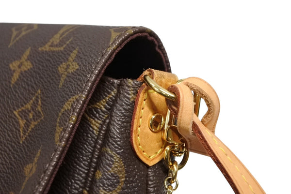 LOUIS VUITTON ルイヴィトン モノグラム フェイボリットMM ショルダーバッグ M40718 ブラウン ゴールド金具 美品 中古 4b008487