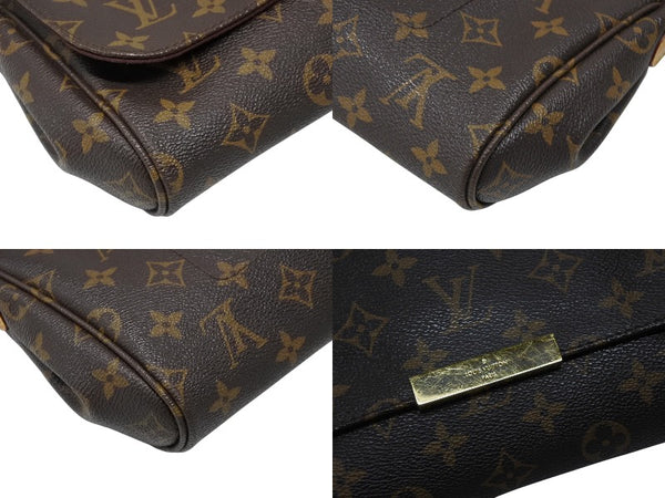 LOUIS VUITTON ルイヴィトン モノグラム フェイボリットMM ショルダーバッグ M40718 ブラウン ゴールド金具 美品 中古 4b008487